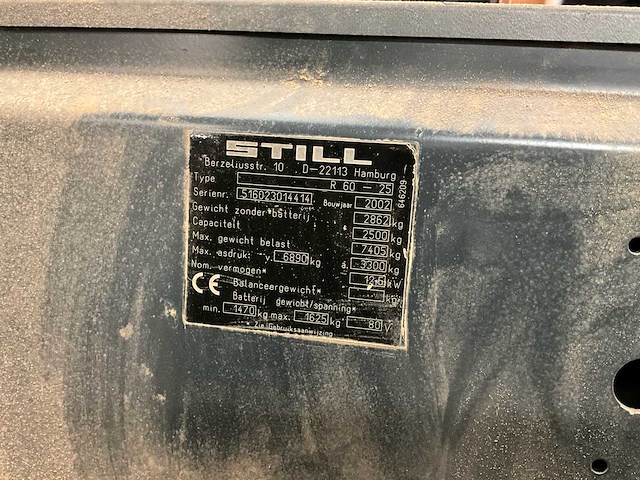2002 still r60-25 vorkheftruck - afbeelding 18 van  25