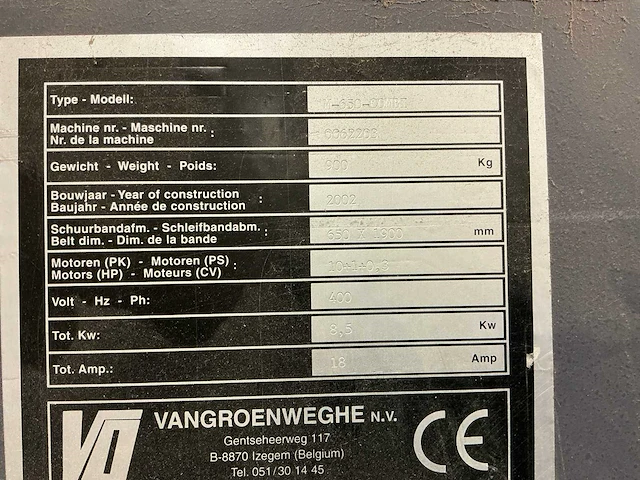 2002 vangroenweghe m-650-combi - afbeelding 4 van  11