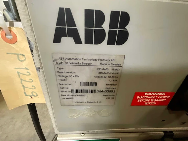 2003 abb irb 6400 industriële robot - afbeelding 3 van  10