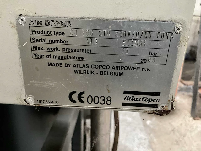 2003 atlas copco cd100 luchtdroger - afbeelding 8 van  8