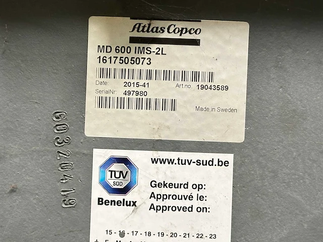 2003 atlas copco md 800 w vsd-luchtdroger - afbeelding 10 van  13
