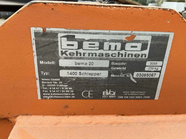2003 bemo straatveegmachine incl. adapter wiellader - afbeelding 8 van  16
