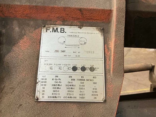 2003 bergamo 300 sav verticale bandzaagmachine - afbeelding 7 van  8