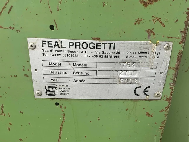 2003 feal progetti 1784 buigmachine - afbeelding 9 van  11