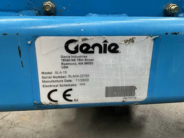 2003 genie sla-15 materiaallift - afbeelding 8 van  8