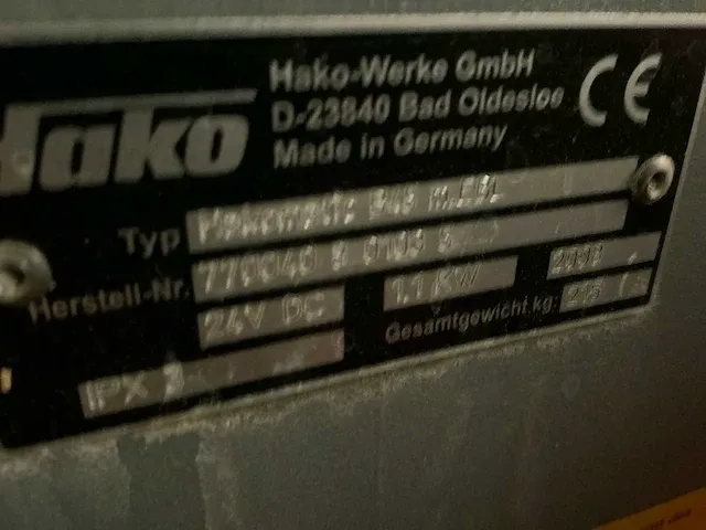 2003 hakomatic b 45 schrob- veegmachine - afbeelding 2 van  2