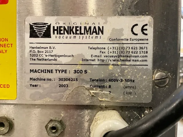 2003 henkelman 300 s vacuümmachine - afbeelding 6 van  7