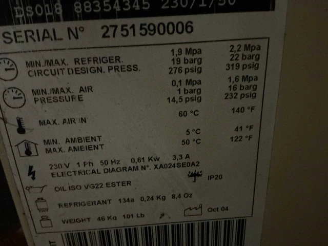 2003 ingersoll rand up5-11-10 schroefcompressor - afbeelding 8 van  18