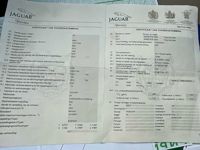 2003 jaguar s-type 2.5 v6ex lpg personenauto - afbeelding 15 van  25