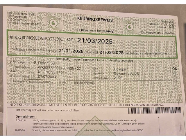 2003 krone ser10 oplegger - afbeelding 20 van  27