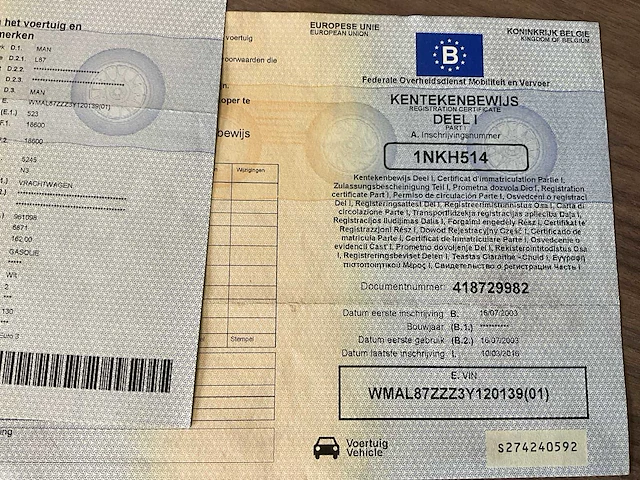 2003 man haaksysteem + container - afbeelding 35 van  46