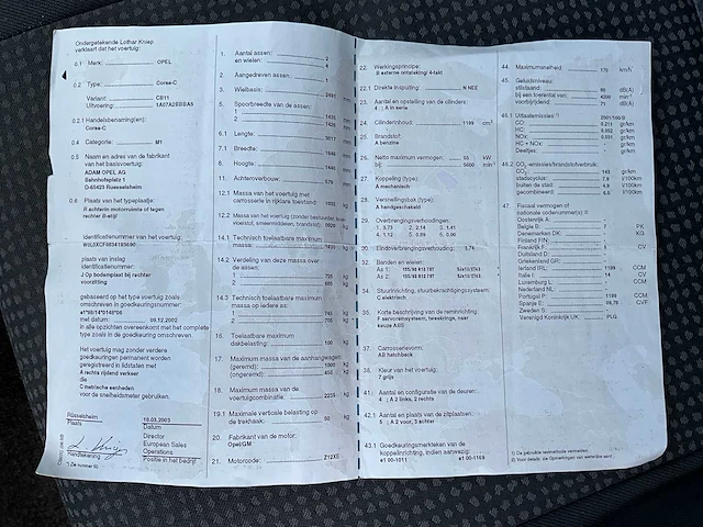 2003 opel corsa personenauto - afbeelding 20 van  29