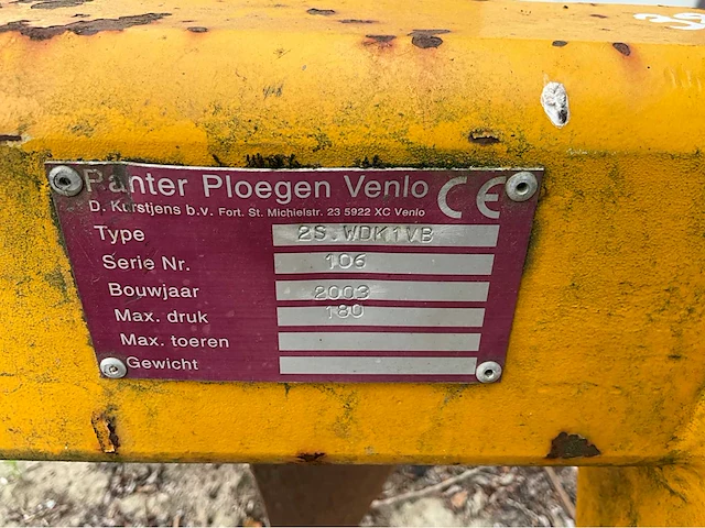 2003 panter ploeg hydraulisch wentelbaar - afbeelding 8 van  8