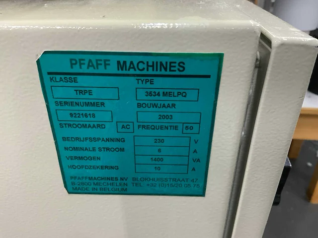 2003 pfaff 3534 melq gordijn naaimachine met transportband - afbeelding 7 van  7