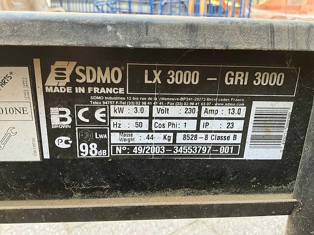 2003 sdmo lx3000 stroomgenerator - afbeelding 7 van  7