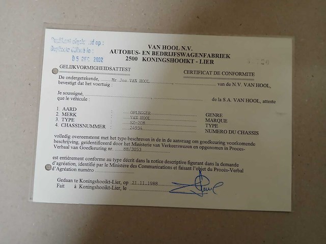 2003 vanhool dieplader - afbeelding 11 van  22