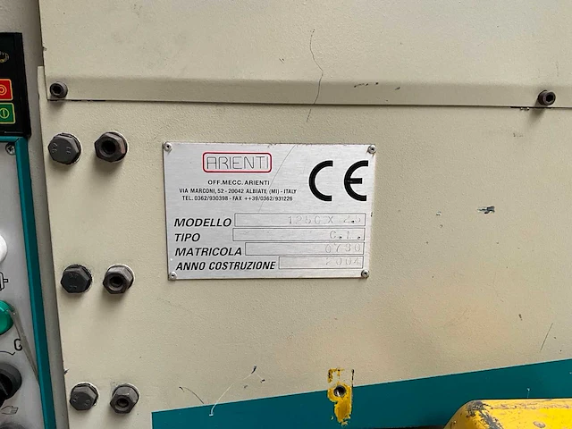 2004 arienti 1250 x 2.5 c.m. plaatschaarmachine - afbeelding 5 van  19
