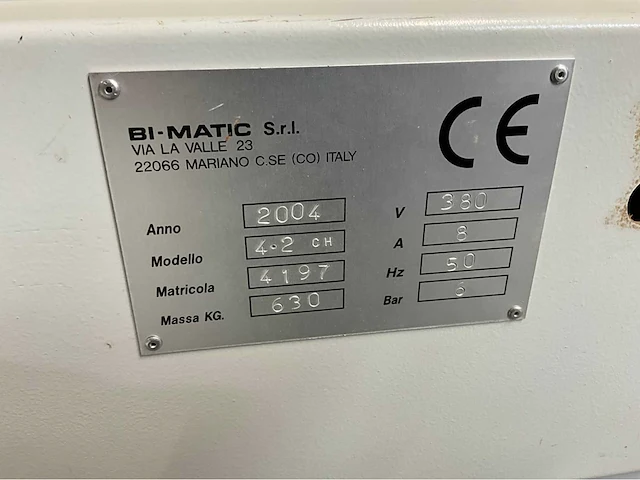 2004 bi-matic s.r.l. 42ch kantenaanlijmmachine - afbeelding 2 van  12
