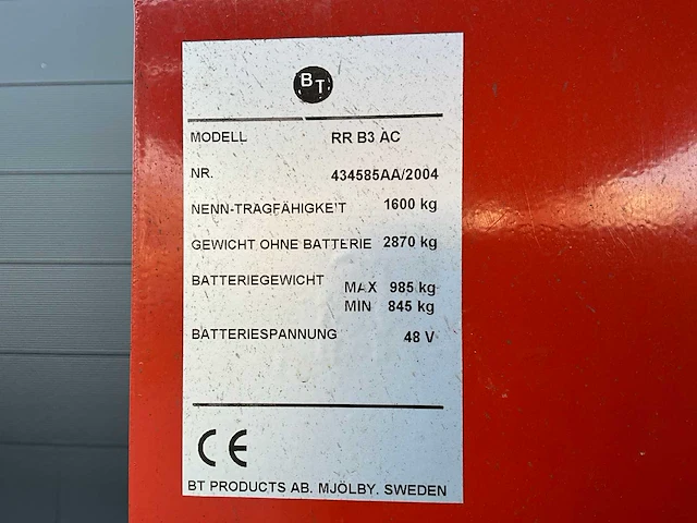 2004 bt rr b3 ac reach truck - afbeelding 9 van  20