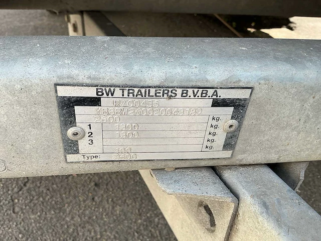 2004 bw 2600 aanhangwagen - afbeelding 15 van  20