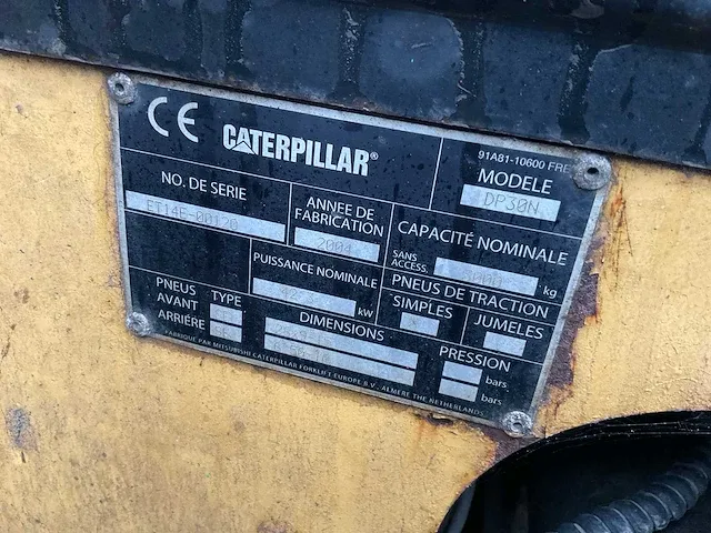 2004 caterpillar dp30n vorkheftruck - afbeelding 5 van  5