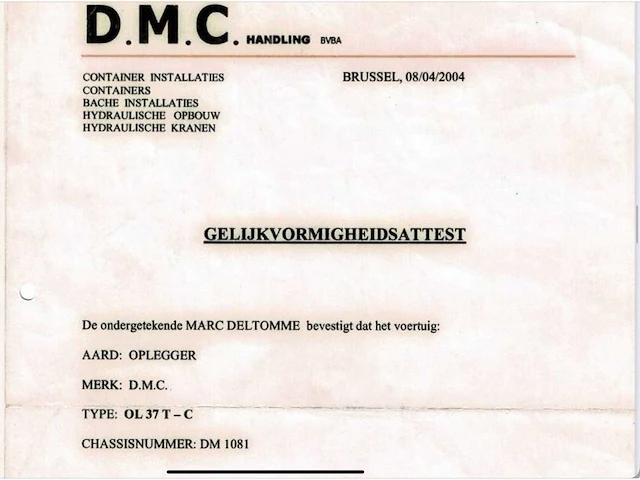 2004 dmc oplegger - meiller hydraulische opbouw - afbeelding 10 van  20
