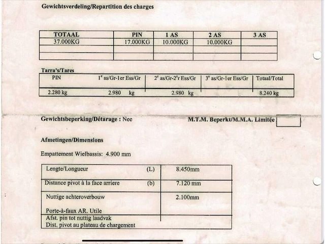 2004 dmc oplegger - meiller hydraulische opbouw - afbeelding 11 van  20
