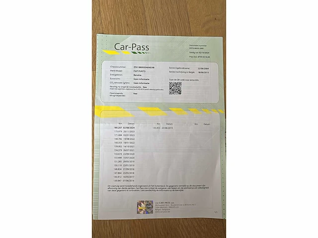 2004 fiat punto personenauto - afbeelding 31 van  39