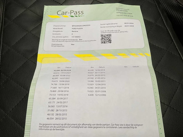 2004 ford fusion 1.4 benzine automaat /airco - afbeelding 8 van  16