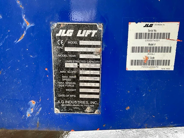 2004 jlg 800aj hoogwerker - afbeelding 10 van  20