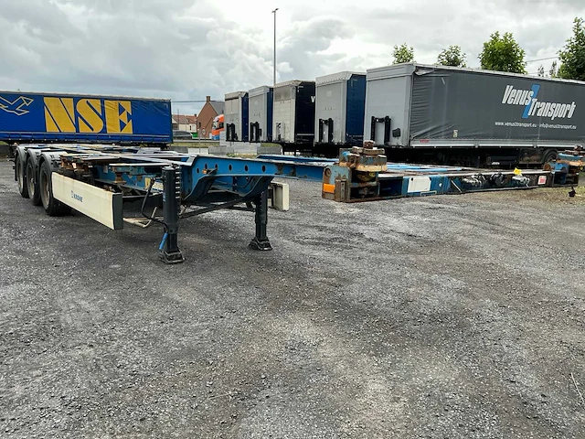 2004 krone sd 27 oplegger met containerchassis - afbeelding 9 van  13