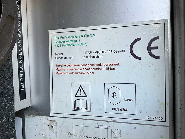 2004 mercedes-benz 1428 af tankautospuit - afbeelding 15 van  66
