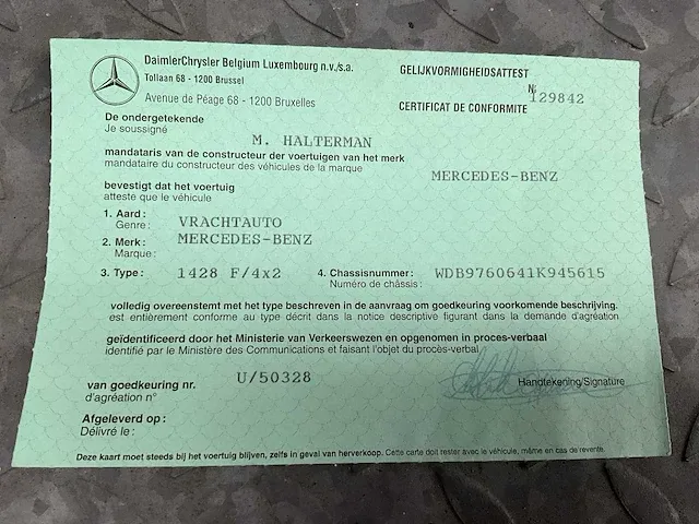 2004 mercedes-benz atego 1428 f/4x2 brandweerwagen - afbeelding 40 van  49