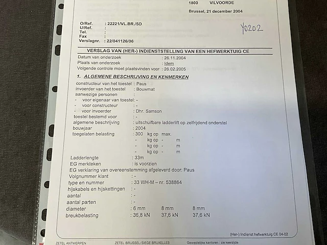 2004 paus ladderlift op zelfrijdend onderstel - afbeelding 14 van  23