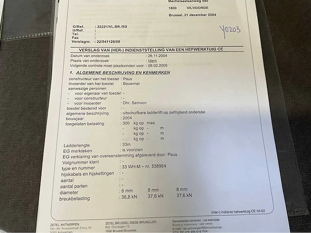 2004 paus ladderlift op zelfrijdend onderstel - afbeelding 20 van  29