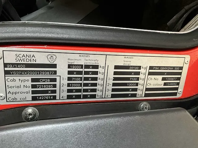 2004 scania 94g 300 cp28 - gb4x2/5 4x2 brandweerwagen - afbeelding 10 van  57