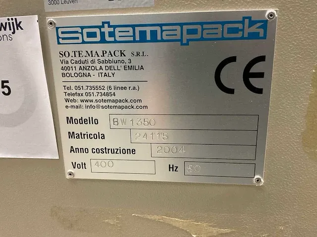 2004 sotemapack bw 1350 bundel verpakkingsmachine - afbeelding 6 van  10