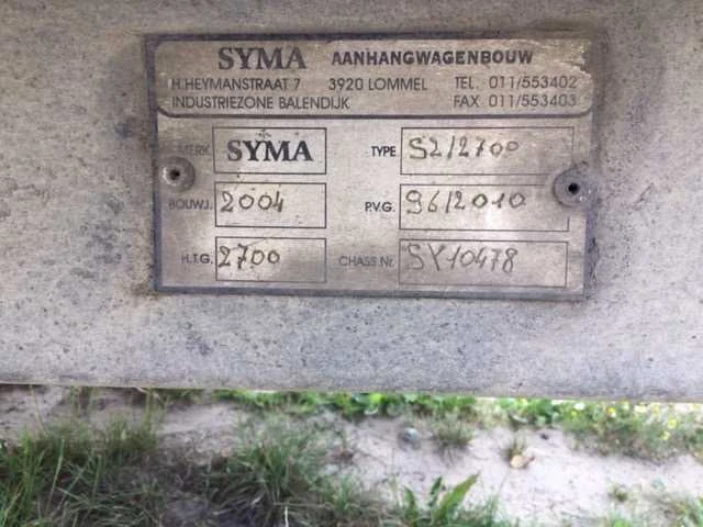 2004 syma s2/2700 aanhangwagen - afbeelding 7 van  8