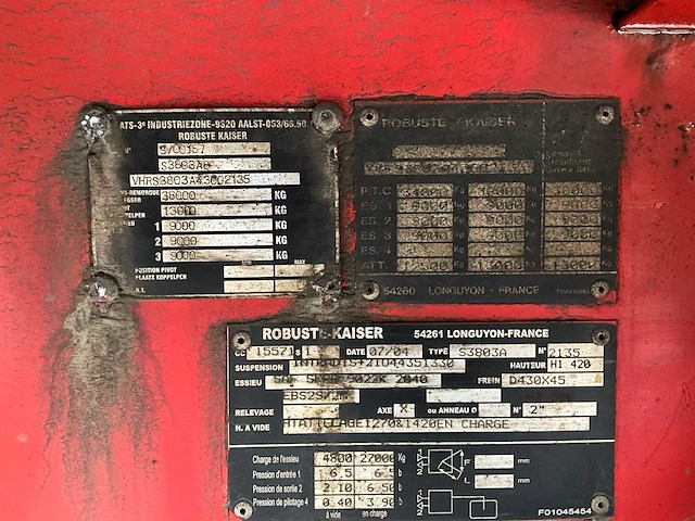 2004 zware kaiser s3803a oplegger - afbeelding 21 van  34