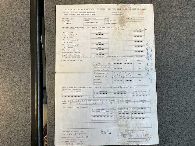 2004 zware kaiser s3803a oplegger - afbeelding 25 van  34