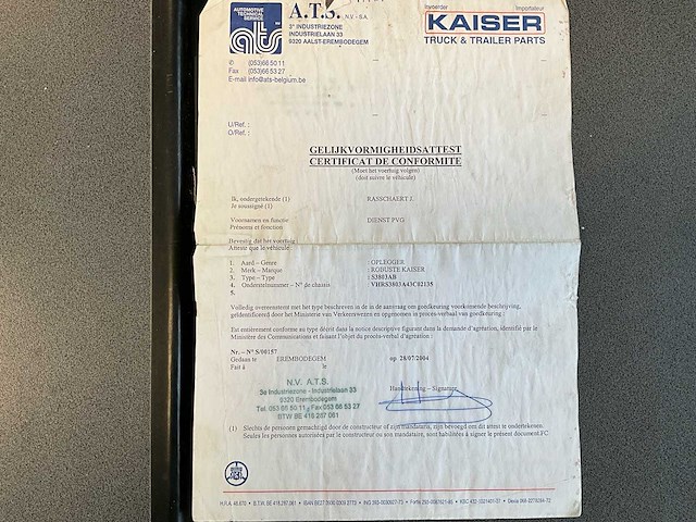 2004 zware kaiser s3803a oplegger - afbeelding 27 van  34