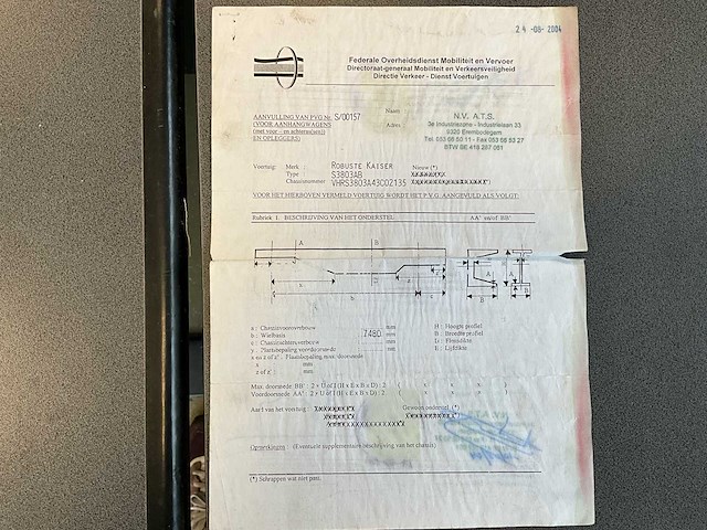 2004 zware kaiser s3803a oplegger - afbeelding 28 van  34