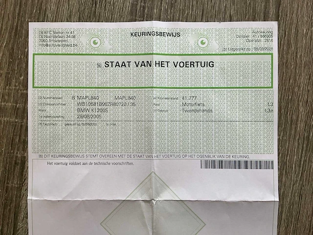 2005 bmw k1200s motorfiets - afbeelding 13 van  20