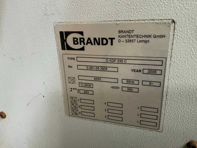 2005 brandt kdf 530c kantenlijmmachine - afbeelding 5 van  10
