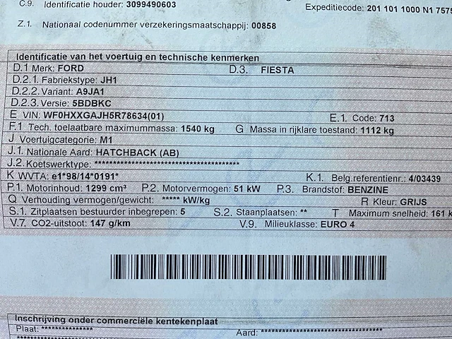 2005 ford fiesta personenauto - afbeelding 37 van  42