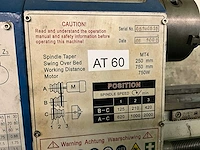 2005 hbm lathe wm250 universele draaibank - afbeelding 10 van  10