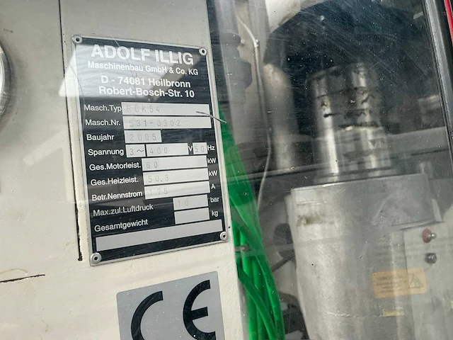 2005 illig rdk 54 automatische rolgevoede thermovormmachine - afbeelding 3 van  18