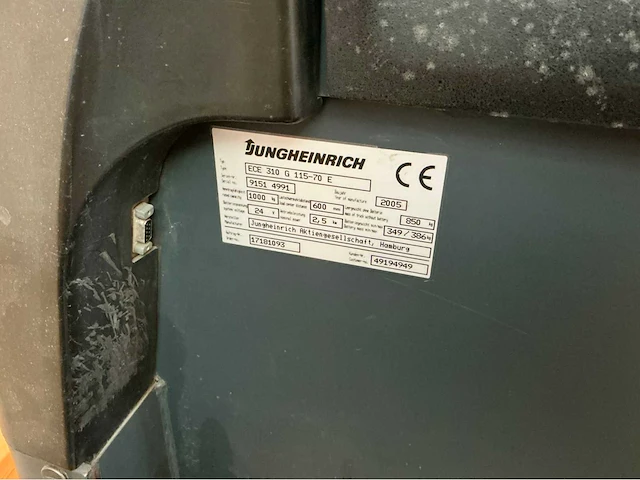 2005 jungheinrich ece 310g 115-70e - afbeelding 8 van  9