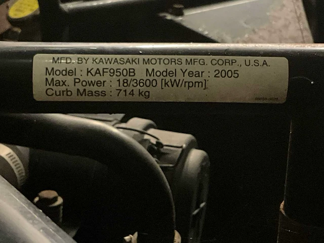 2005 kawasaki kaf950b utv - afbeelding 19 van  19