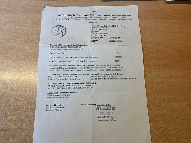 2005 klaas s1 verhuislift - afbeelding 33 van  35